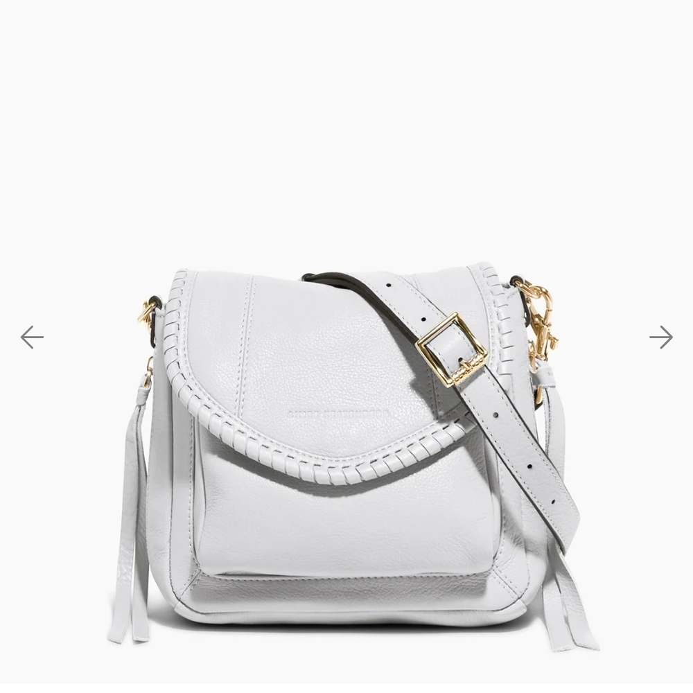White Leather Crossbody Bag